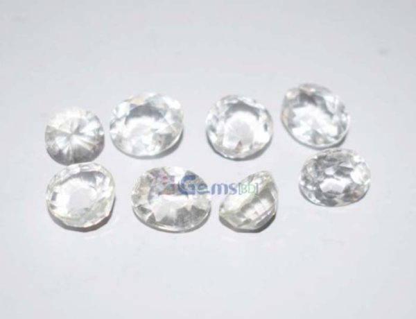 ওভাল কাট কোয়ার্টজ ক্রিস্টাল- Diamond Cut Quartz Crystal 400 Tk. Per Carat